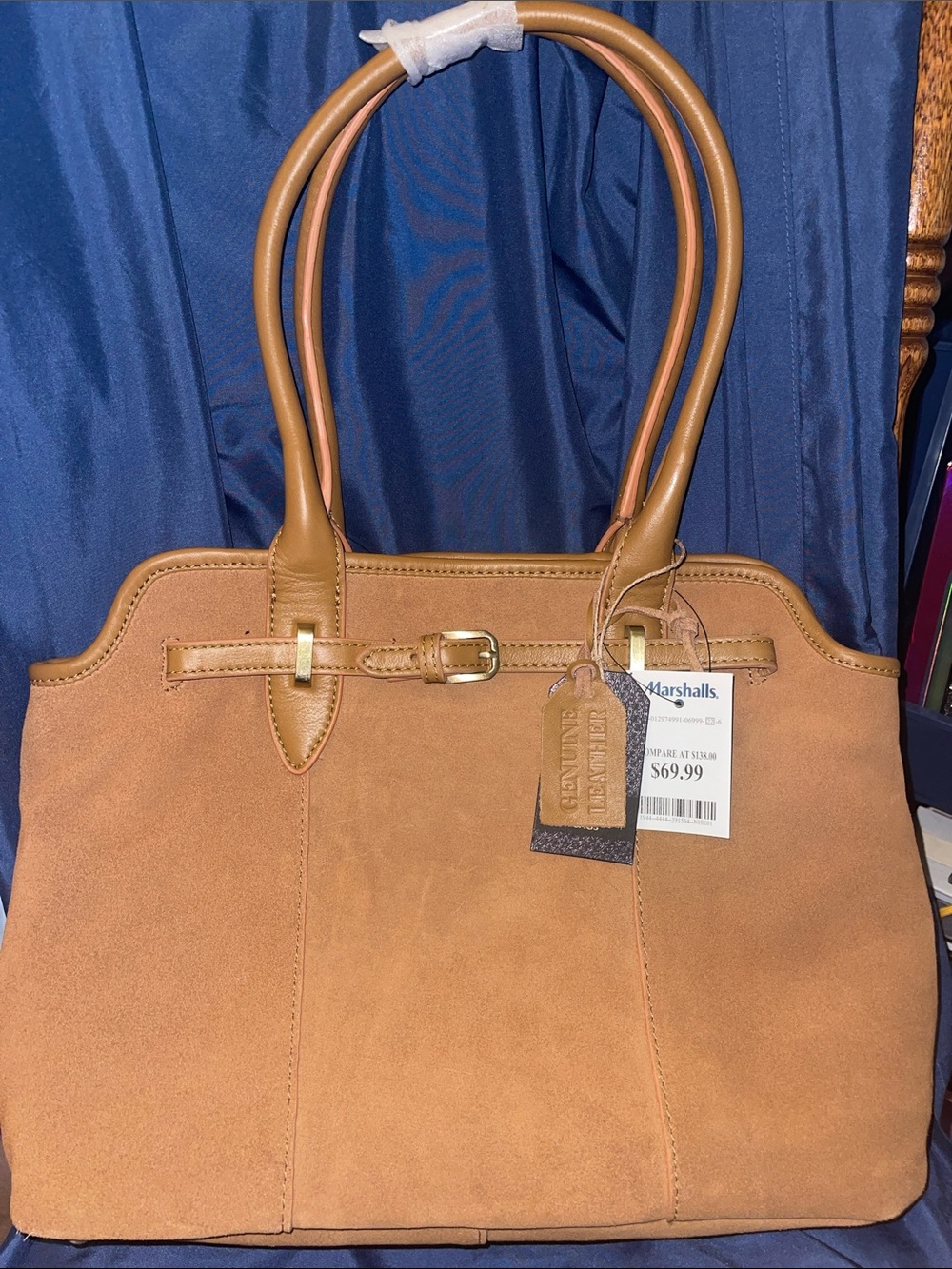 Classic Tan Shoulder Tote with Double Handles